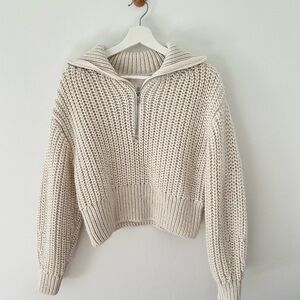 H&M Cream Cowl Neck Sweater